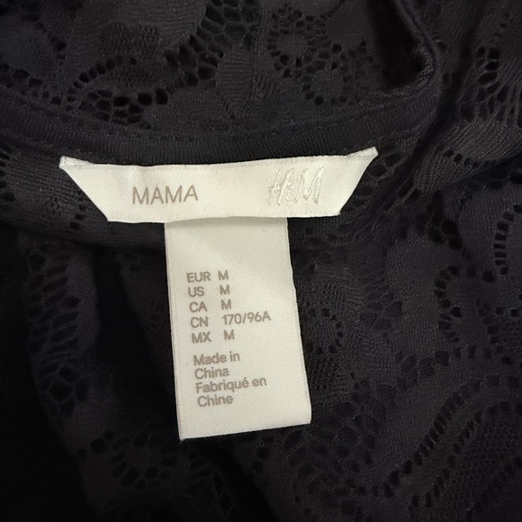 H&M Maternity black lace long sleeve midi dress - Picture 7 of 8